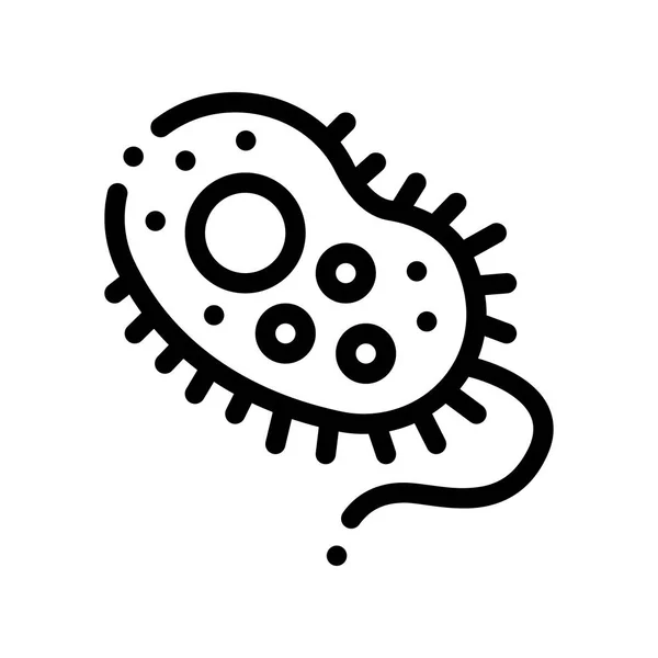 Bacterias peligrosas Bacillus Vector Thin Line Icon — Vector de stock