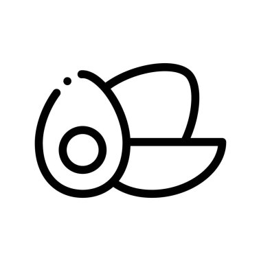 Sağlıklı Gıda Tavuk Yumurta Vektör İnce Çizgi Simgesi