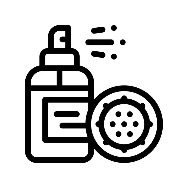 Antibatteri Spray Uccidere Microbo Vettore segno Icona — Vettoriale Stock