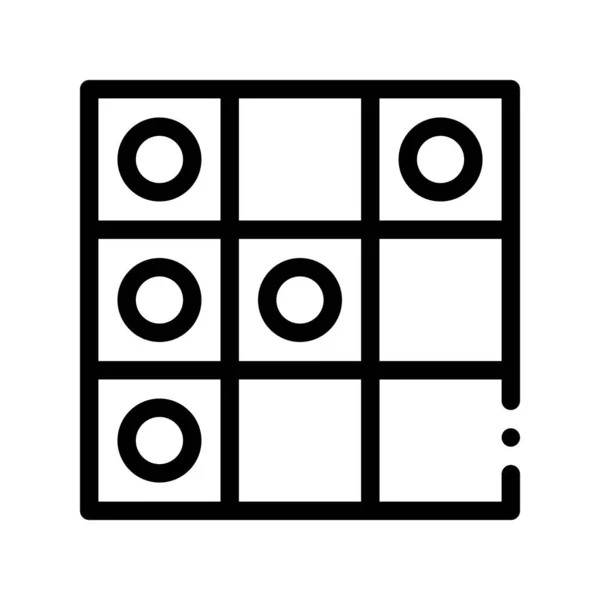 Interativo Crianças Jogo Draughts Vector Sign Icon — Vetor de Stock