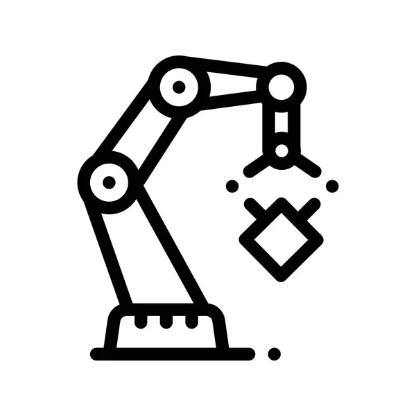 Robot mecánico transporte grúa Vector icono — Vector de stock