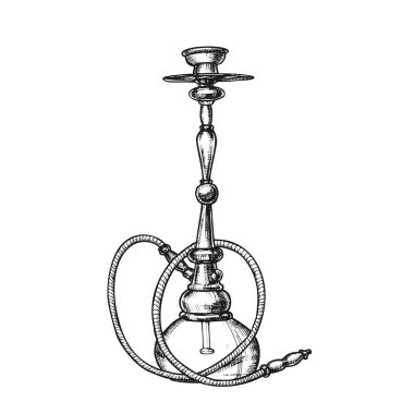 Sigara Nargile Lounge Cafe Enstrüman Retro Vektör