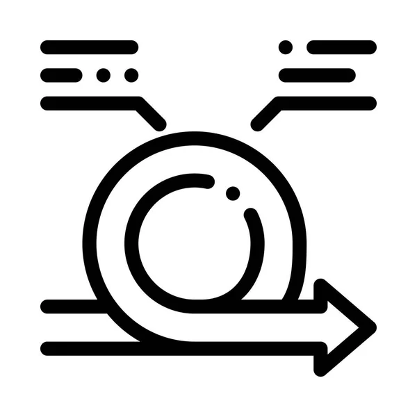 Marque de flèche agile ronde avec commentaires Icône vectorielle — Image vectorielle