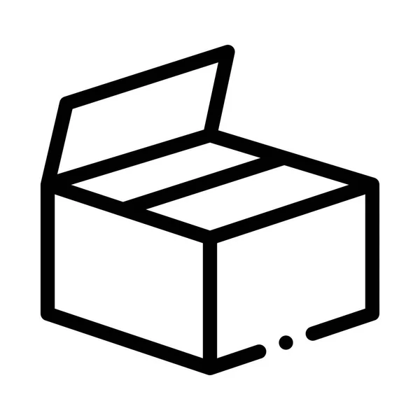 Caja de transporte de cartón Embalaje Vector Icono — Archivo Imágenes Vectoriales