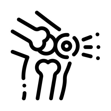 Diz Ağrısı Bacak Kemikleri Ortopedik Eleman Vektör Simgesi