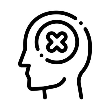 İnsan Siluet Zihin Vektörü Nde Feragat İşareti