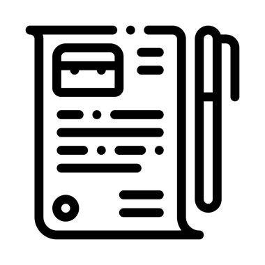 İş Sözleşmesi Sözleşmesi Çalışma Sayfası Ve Kalem Vektörü