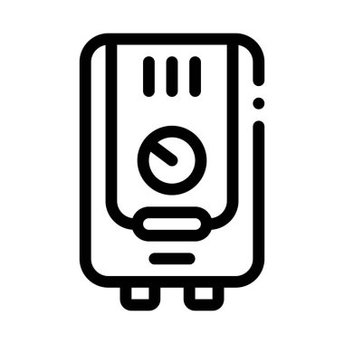 Gaz Kazan Isıtma Sistemi Ekipmanları Vektör Simgesi