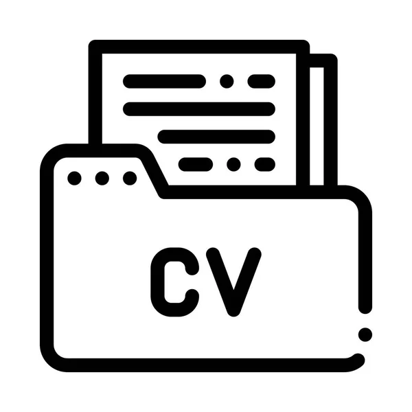 Mapp med meritförteckning CV jobb jakt vektor — Stock vektor
