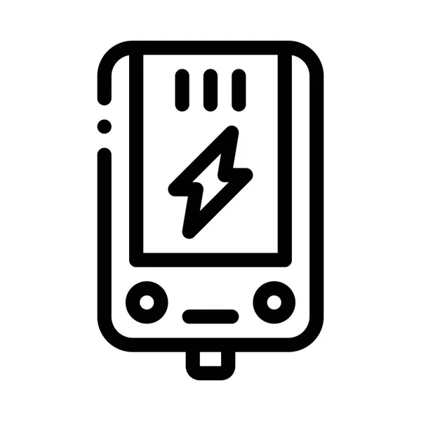 Icône vectorielle électronique de système de chauffage de bloc principal — Image vectorielle