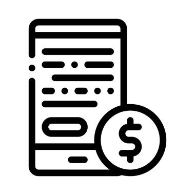 Akıllı Telefon Ekranında Finansal Muhasebe Vektörü