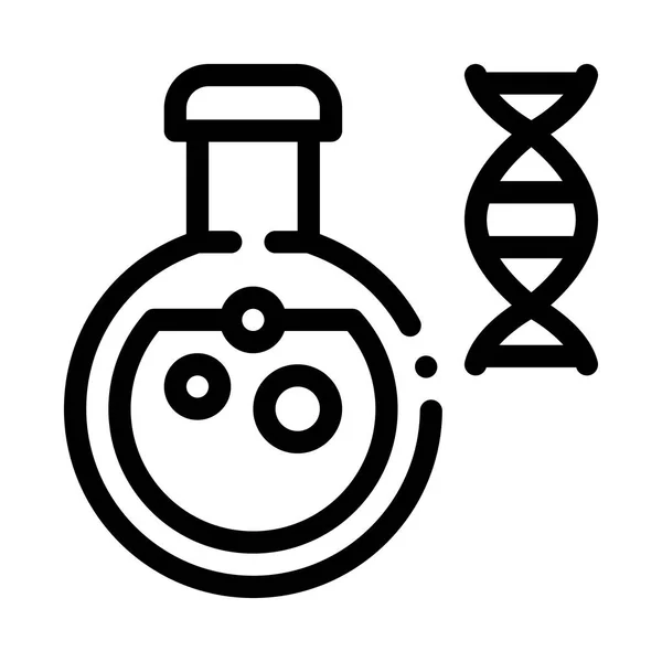 Laboratório de Química Vidros Biomaterial Vector Icon — Vetor de Stock