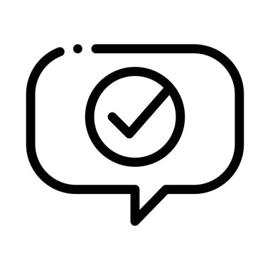 Onaylı Mark Vektör simgesine sahip Teklif Konuşma Çerçevesi