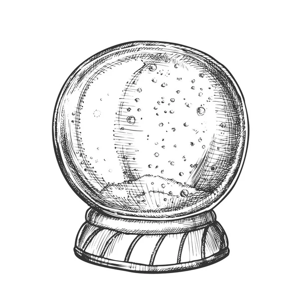 Christmas Snow Globe Souvenir handritade vektor — Stock vektor