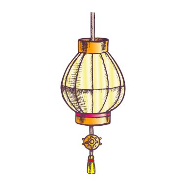 Japon Fener Şenlikli Süs Renk Retro Vektör