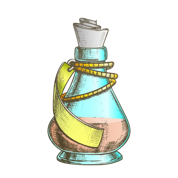 Creatieve Potion glazen fles Phial kleur vector — Stockvector