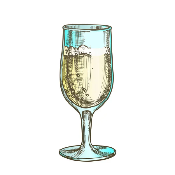 Alkohol šampaňské elegantní skleněná barevná vektorová — Stockový vektor