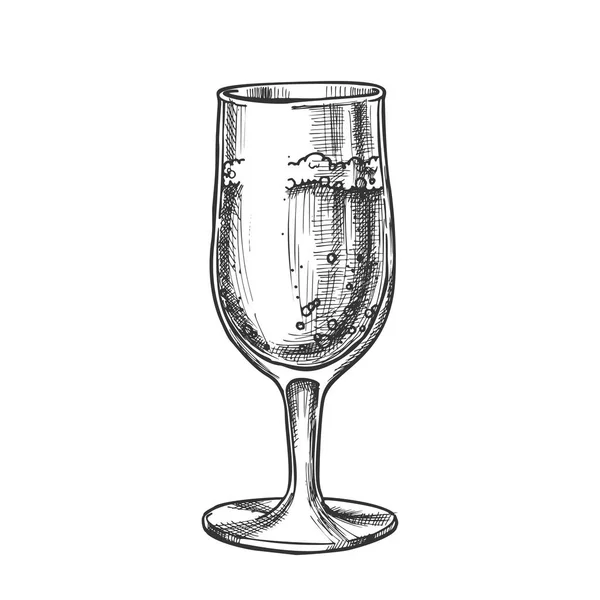 Champanhe Álcool Elegante Vidro Vintage Vector —  Vetores de Stock