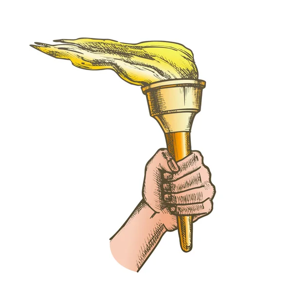 "Факел" держит вектор на выжигание — стоковый вектор
