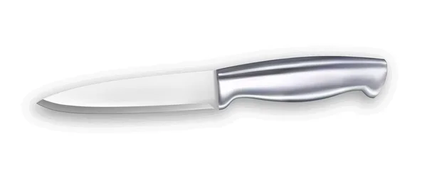 Cuchillo Chef metálico Utensilios de cocina Vector — Archivo Imágenes Vectoriales