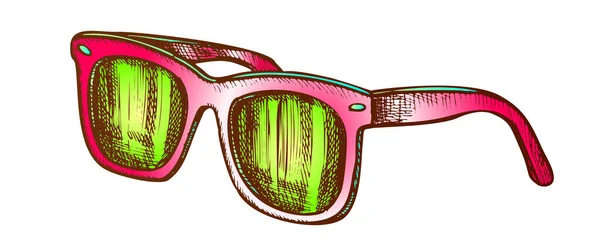 Glasses Stylish Protect Accessory Color Vector - Stok Vektor