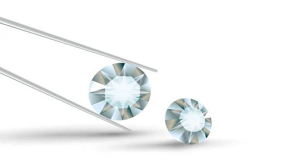 Világos tiszta ragyogó gyémánt csipesz vektor — Stock Vector