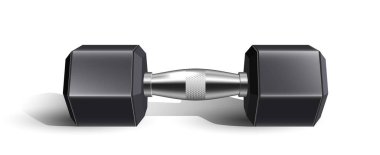 Dumbbell Sportif Ağır Metal Ekipman Vektörü