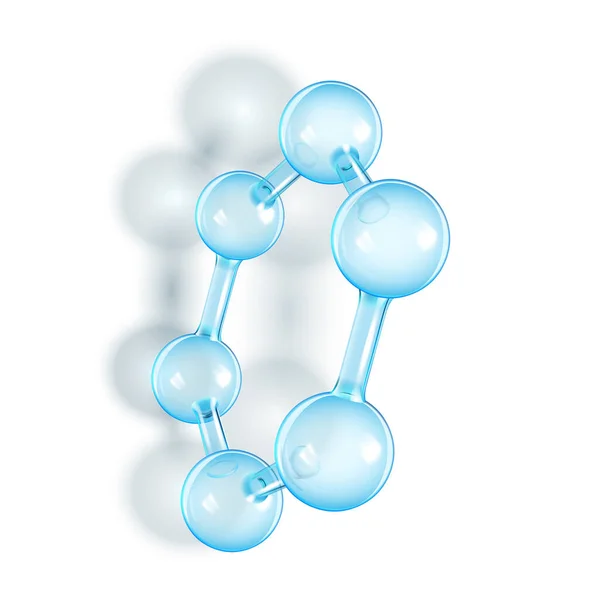 Sphärische Stabmolekül-Chemie-Modellvektor — Stockvektor