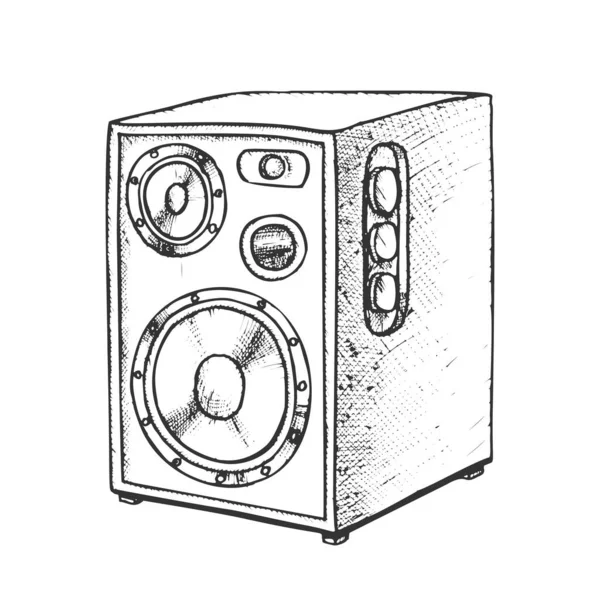 Alto-falante para ouvir música retro vetor —  Vetores de Stock