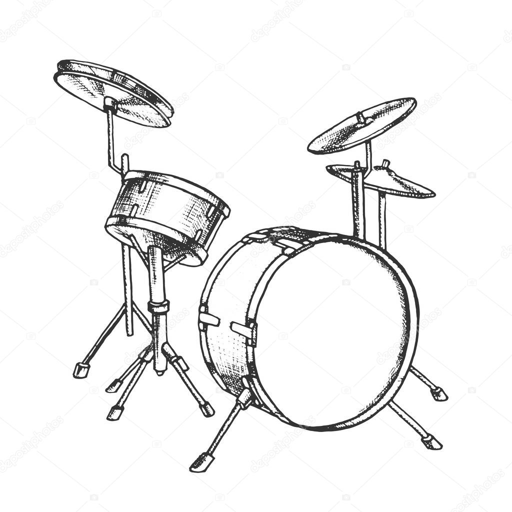 Drum Rhythm Musical Instrument Monochrome Vector