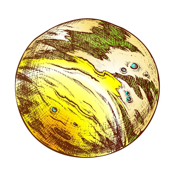 Vecteur de couleur du système solaire Planète conçu — Image vectorielle