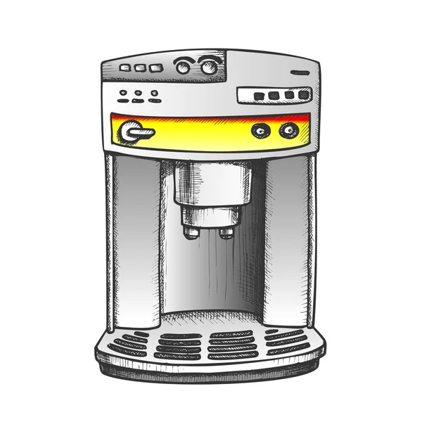 Kaffeemaschine Frontansicht Farbvektor — Stockvektor