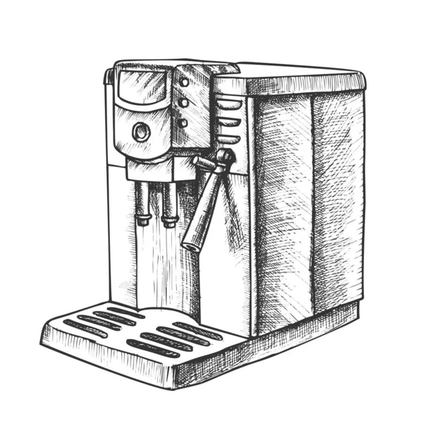 Máquina de café para cerveza bebida caliente Vector retro — Vector de stock