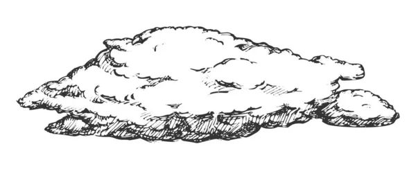 Stormy Flying Cloud and Overcast Retro Vector — Stockový vektor