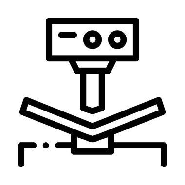 Kırma Aracı Fabrikası Metalurjik Simge Vektör İllüstrasyonu