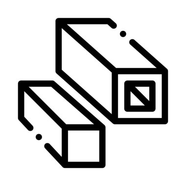 Kare Tüpler Metalurjik Simge Vektör İllüstrasyonu