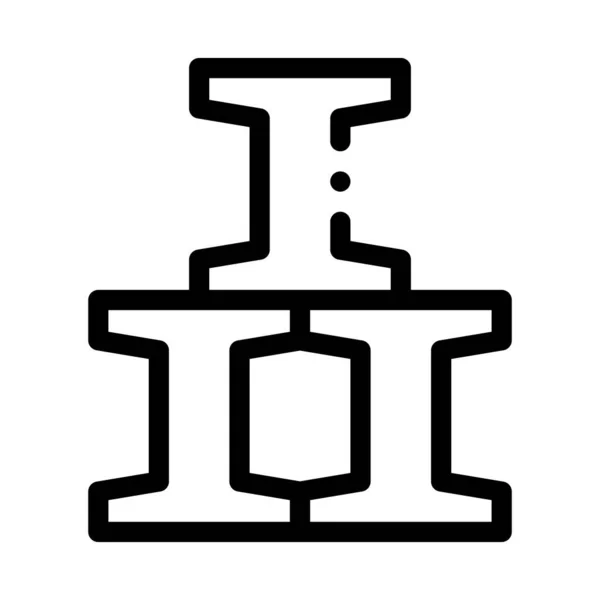 Železniční metalurgický ikon Icon Vector Illustration — Stockový vektor