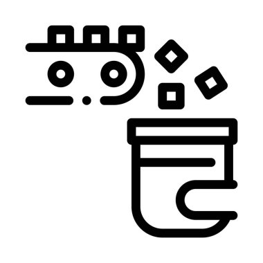 Fabrika Rolling Prodüksiyon Metalurjik Simge Vektör İllüstrasyonu