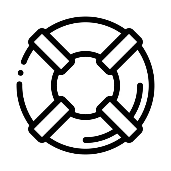 Lifebuoy Canoing Icon Vector — стоковый вектор