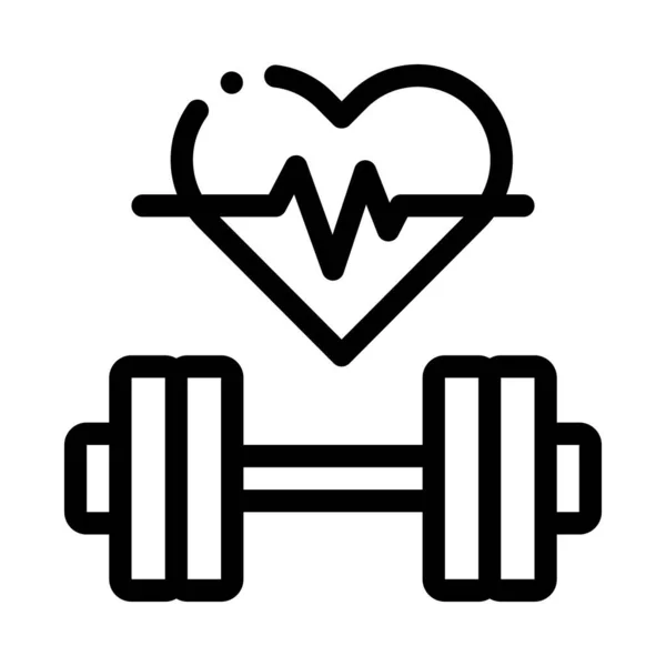 Entrenamiento Cardio Biohacking Icono Vector Ilustración — Vector de stock