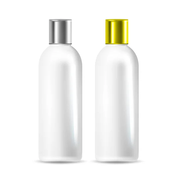 Shampoo Body Conditioner Bottle Set Vector Collectie Van Blanco Tuba — Stockvector