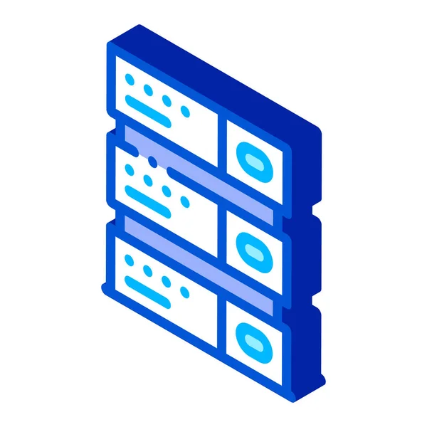 Computer Equipment Server Vektor Isometrisches Zeichen Farbe Isoliert Symbol Illustration — Stockvektor