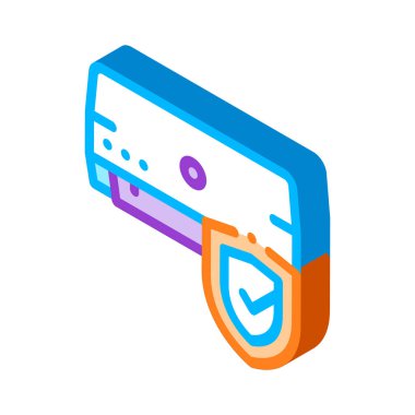 Kırık Koşullandırma Sistemi izometrik ikon vektör çizimi