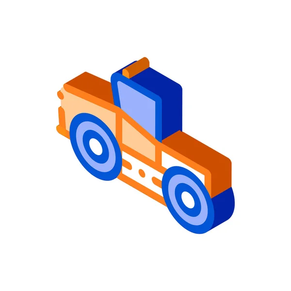 Industry Tractor Vehicle isometric icon vector illustration — Stock Vector