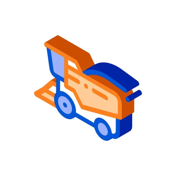 Farming Harvester Vehicle isometric icon vector illustration — Stock Vector