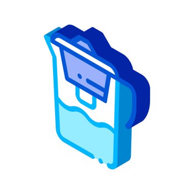 Su Cam Vektörü İşaretli İnce Satır Simgesi