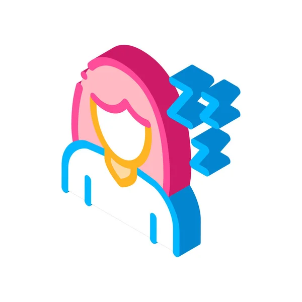 Fatigue Symptomp Of Pregnancy isometric icon vector illustration — 스톡 벡터