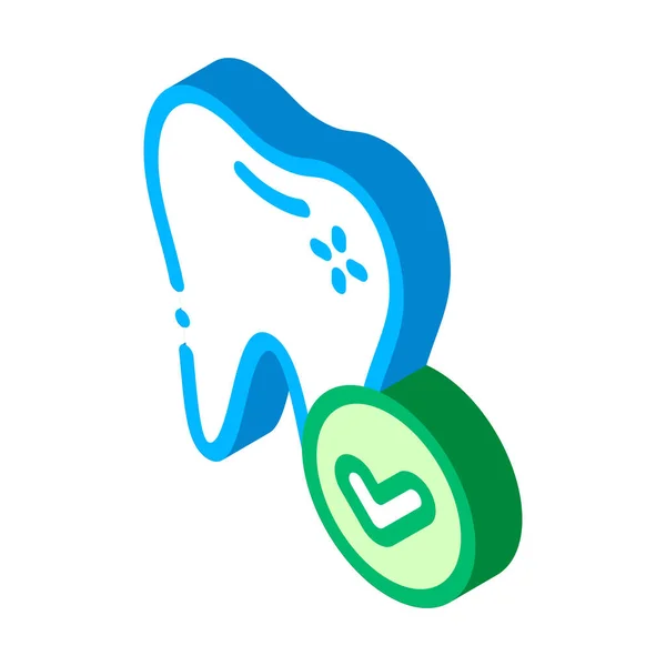 Dentist Stomatology Healthy Tooth isometric icon vector illustration — Stock Vector