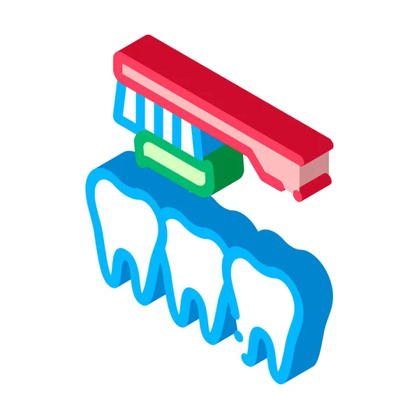 Dentist Teeth Cleaning isometric icon vector illustration — Stock Vector