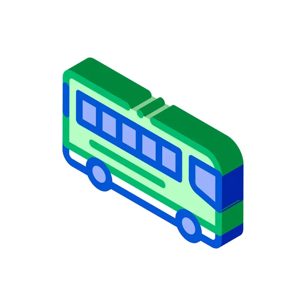 Transport publiczny Ilustracja wektora izometrycznego autobusu międzymiastowego — Wektor stockowy